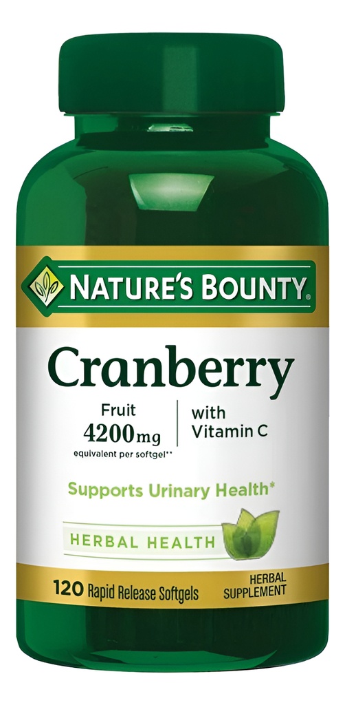 Cranberry 4200mg - Vitamina C 120 Cápsulas Blandas Nature's Bounty