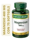 Magnesio 400 mg 75 Cápsulas Blandas Nature's Bounty