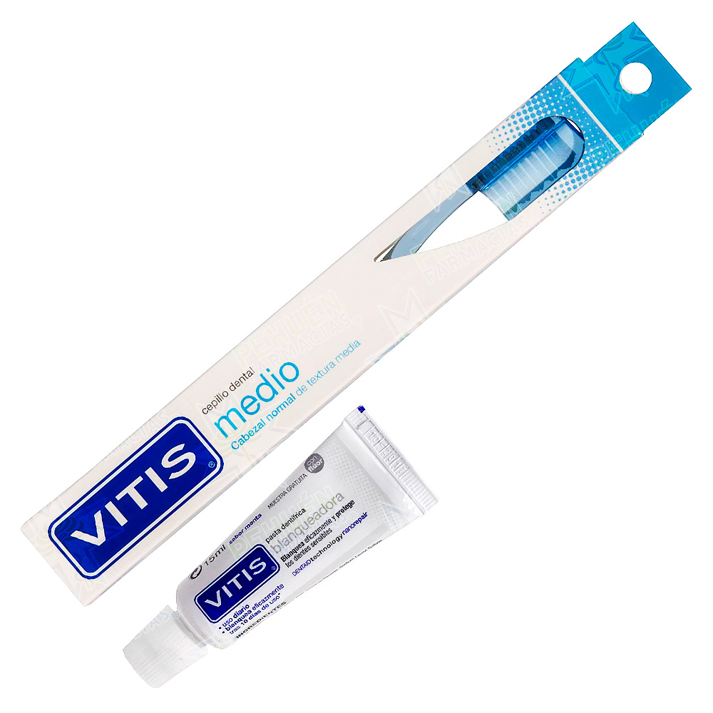 Vitis Cepillo Dental Medio + Pasta 15 mL Dentaid
