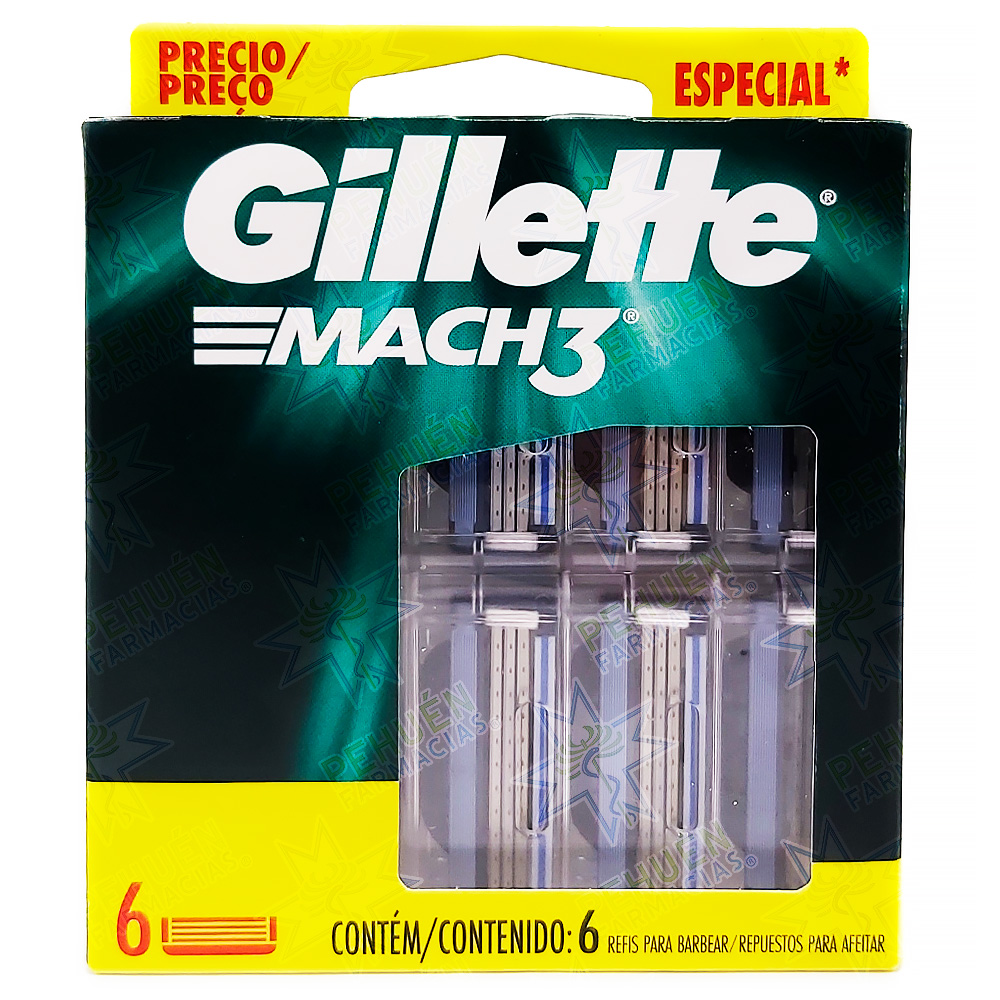 Gillette Mach3 Repuestos 6 Cartuchos P&G