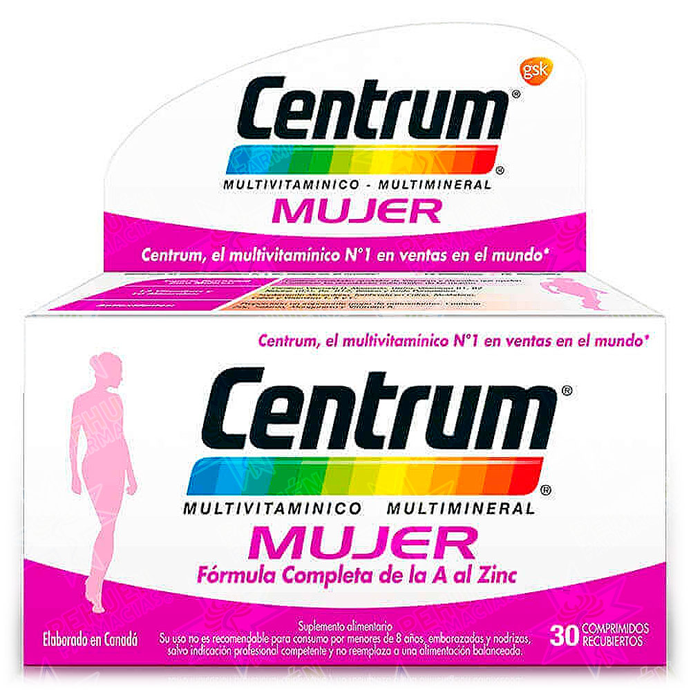 Centrum Mujer 30 Comprimidos Recubiertos GSK