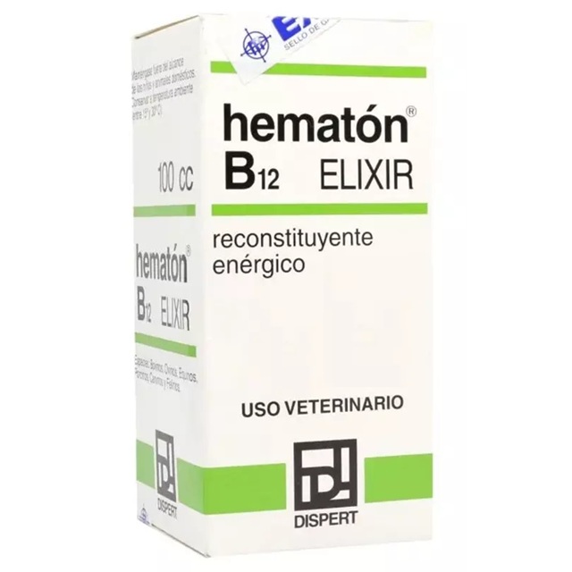 Hematón B12 Elixir Veterinario Perros Gatos Granja 100 mL Eximerk