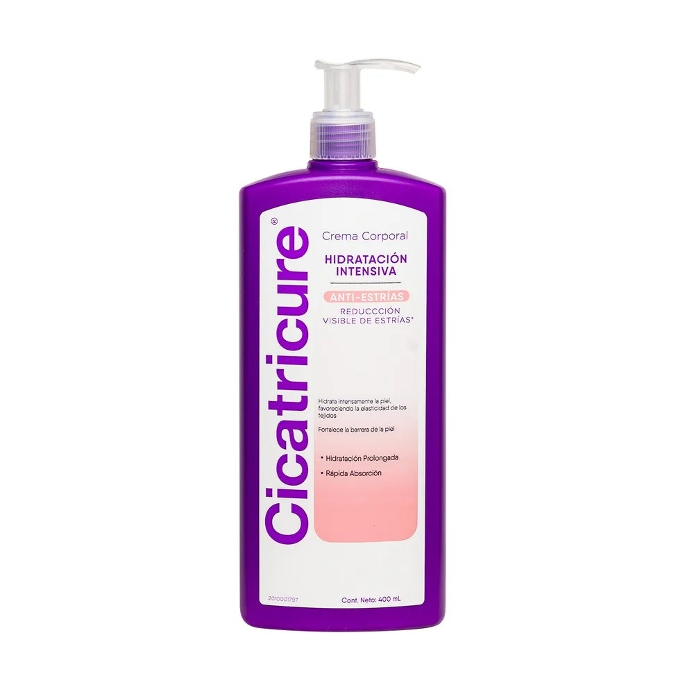 Cicatricure Crema Corporal Hidratación Intensiva Antiestrías 400 mL Genomma Lab