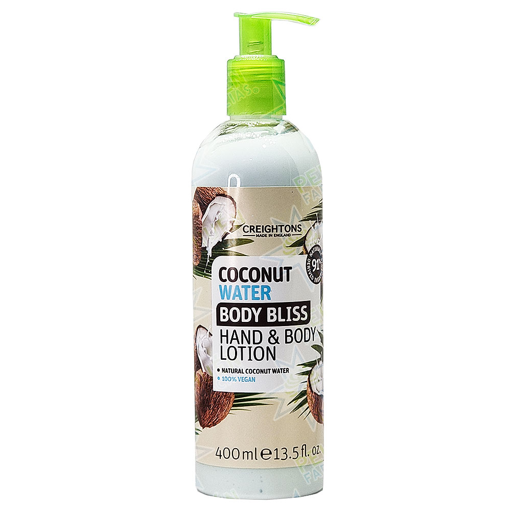 Body Bliss Loción Manos y Cuerpo con Agua de Coco 400 mL Creightons