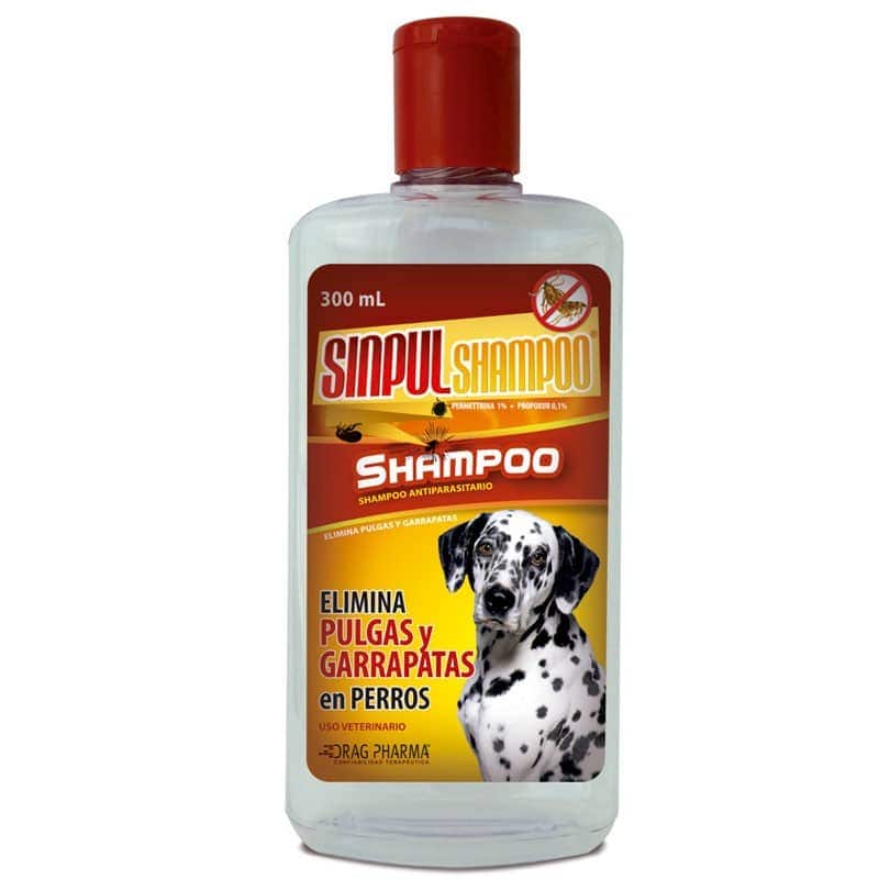 Sinpul Shampoo Antiparasitario para Perros (1%/0.1%) 300 mL Drag Pharma