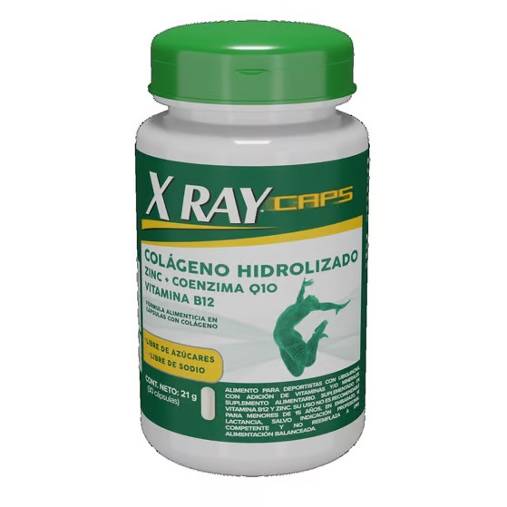 X Ray Colágeno- Vit B12- Vit C -Zn- Q10 Frasco 30 Cápsulas Genomma Lab