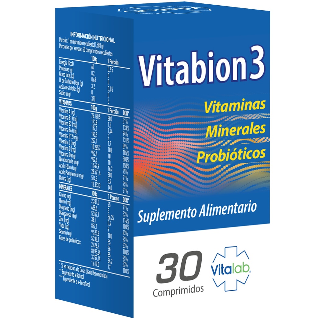 Vitabion 3 30 Comprimidos Vitalab