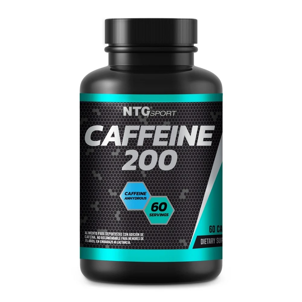 NTG Sport Caffeine Cafeína 200 mg 60 Cápsulas