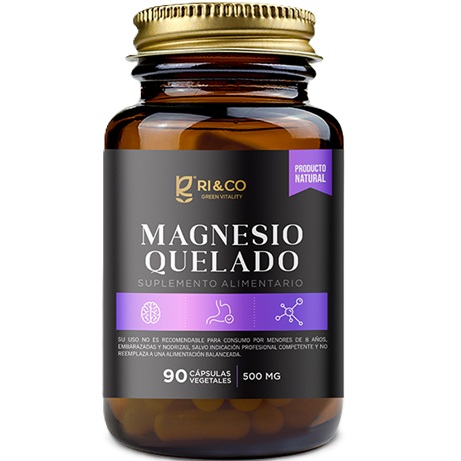 Magnesio Quelado 1.000 mg/2Caps 90 Cápsulas Veganas Ri&Co
