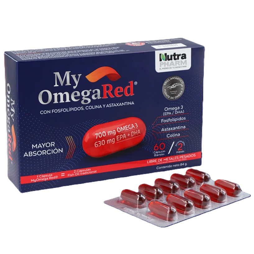 My Omega Red 700 mg 60 Cápsulas NutraPharm