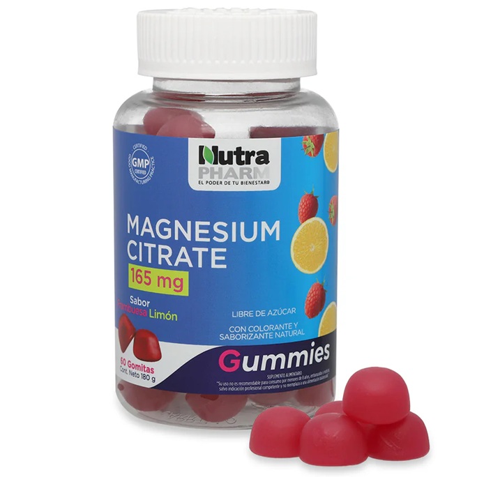 Citrato de Magnesio 165 mg 60 Gomitas NutraPharm