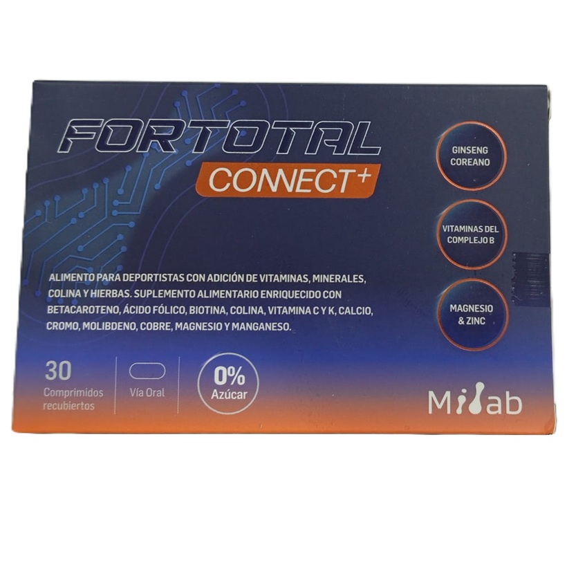 Fortotal Connect (Vits. + Minerales + Ginseng + B Complex) 30 Comp. Recub. Milab