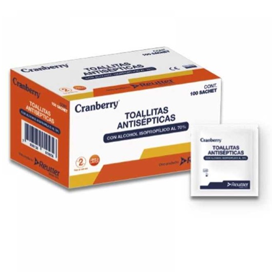 Alcohol Pad Swabs Toallita Antiséptica 1 Un Cranberry Reutter