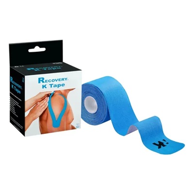 Recovery K Tape Azul Venda Adhesiva Precortada 20 Tiras 5 cm x 5 m
