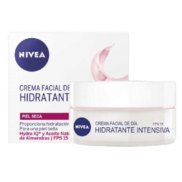 Nivea Crema Facial de Día Hidratante Intensiva FPS15 Piel Seca 50 mL