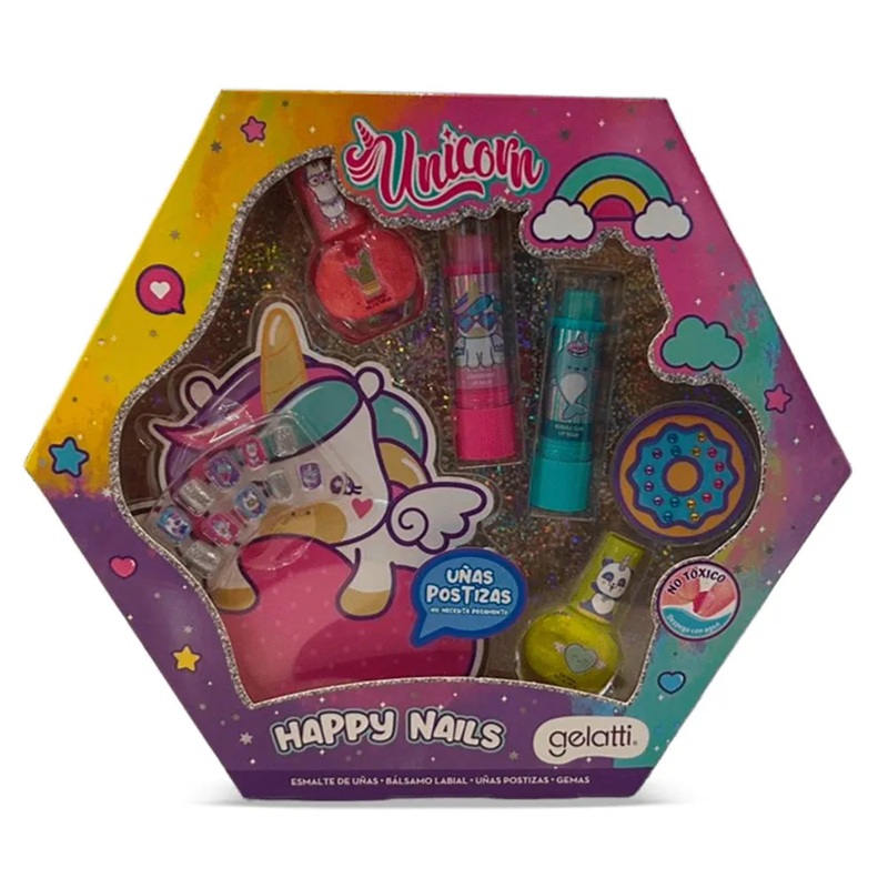 Unicorn Happy Nails Set 6 Productos Gelatti