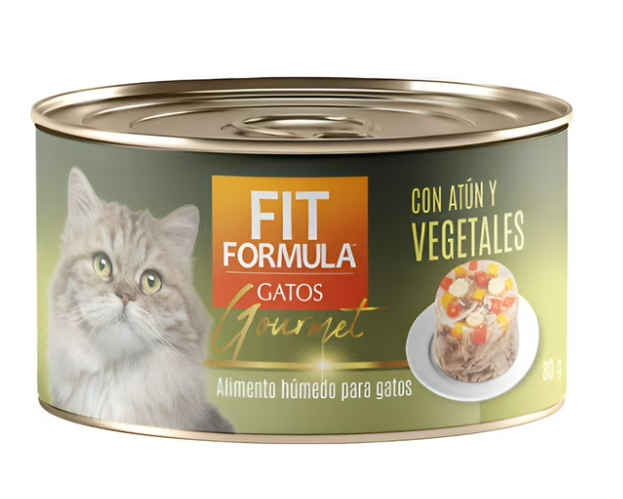 Fit Formula Gatos Alimento Húmedo Atún y Vegetales Lata 80 g