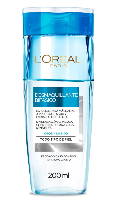 L´oreal Desmaquillante Bifásico Todo Tipo de Piel 200 mL