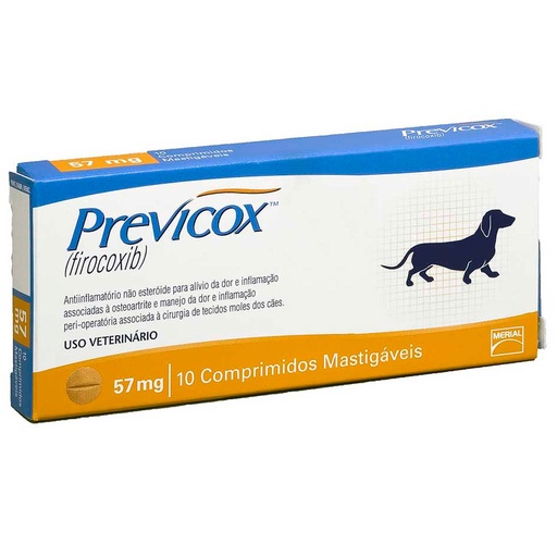 [7809599501584] Previcox Perros 57 mg 10 Comprimidos Masticables Boehringer Ingelheim