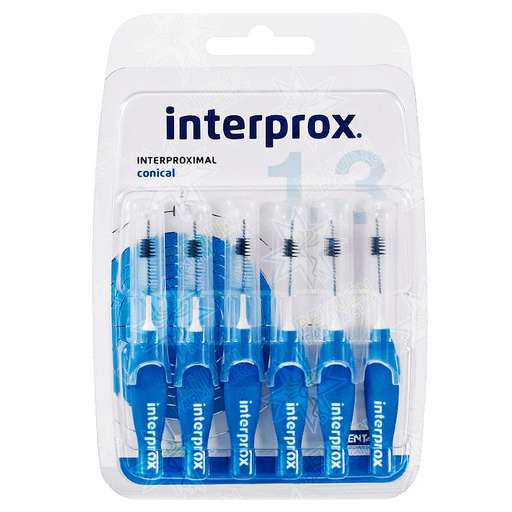 [8427426033245] Interprox 1.3 mm Conical 6 Cepillos Interproximales Dentaid