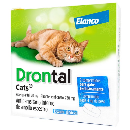 [5420036971221] Drontal Gatos (230/20) mg 2 Comprimidos Elanco