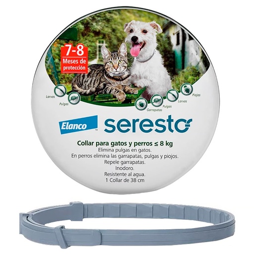 [4007221046035] Seresto Collar Gato/Perro Menos de 8 kg 8 Meses de Protección Elanco