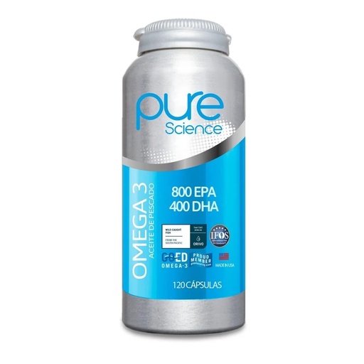 [7804637360918] Pure Science Omega 3 (800/400) mg 120 Cápsulas Blandas Newscience