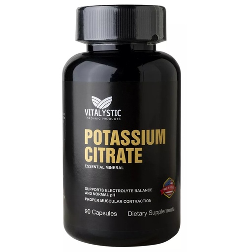 [9950311377340] Citrato de Potasio 90 Cápsulas Vitalystic