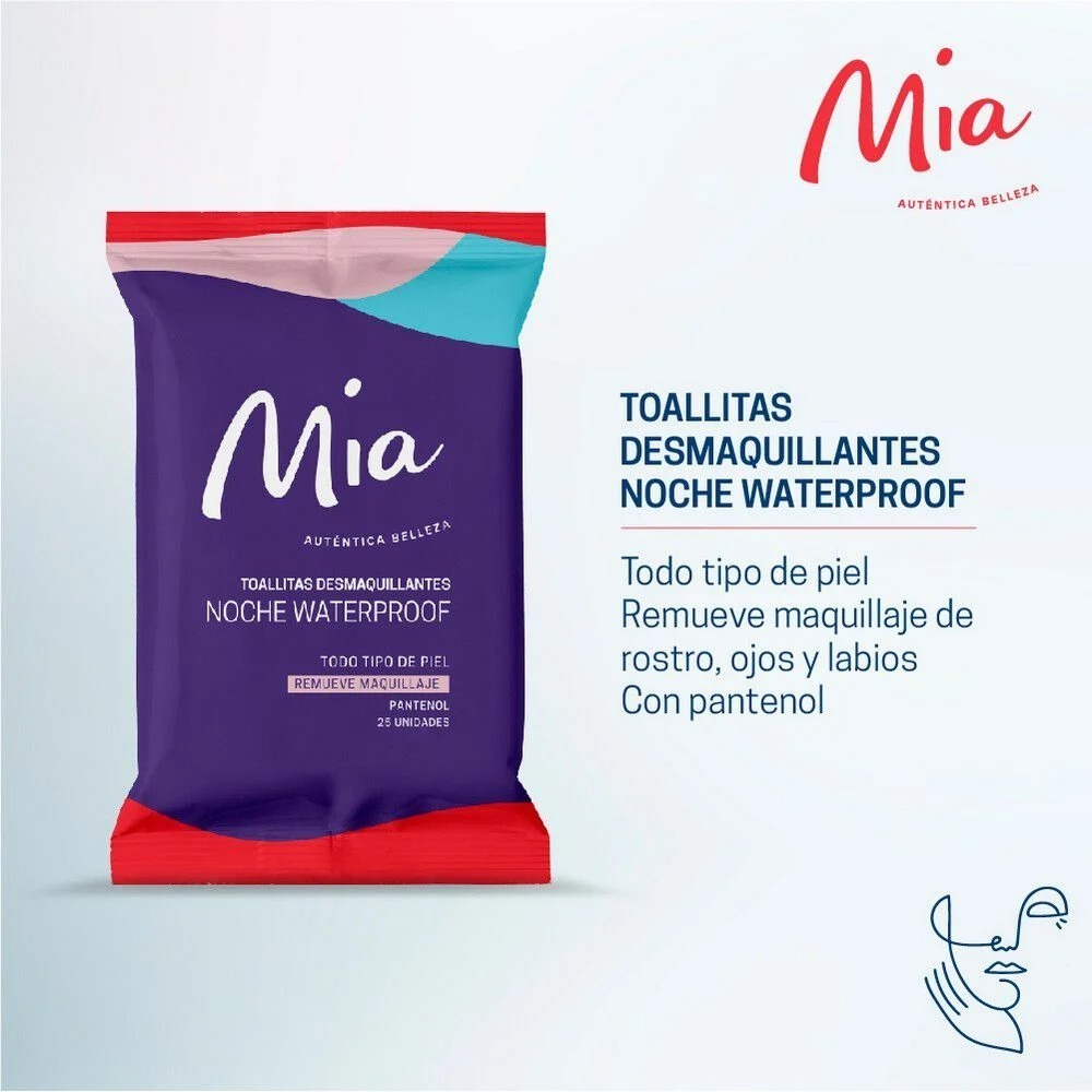 Mia Noche Waterproof 25 Toallitas Desmaquillantes Munnich