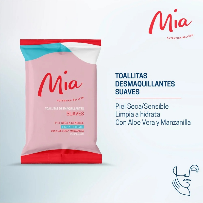 Mia Suaves 25 Toallitas Desmaquillantes Munnich