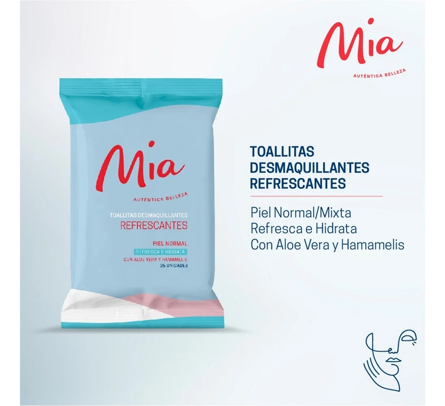 Mia Refrescantes 25 Toallitas Desmaquillantes Munnich