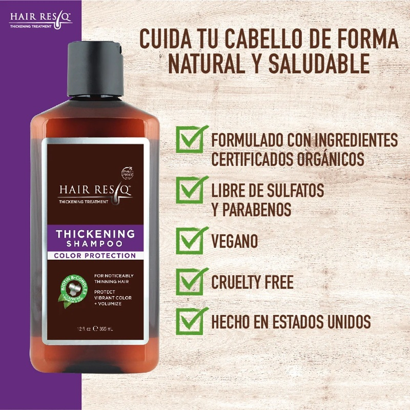 Hair ResQ Shampoo Anticaída Cabello Tinturado 355 mL