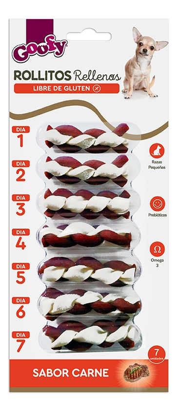 Goofy Super Mix Todos Rellenos Huesos-Trenzas-Cuchuflís Rellenos 7 unidades 90 g