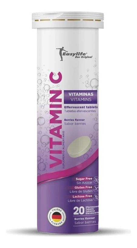 Vitamina C 1000 mg Berries 20 Comprimidos Efervescentes Easylife
