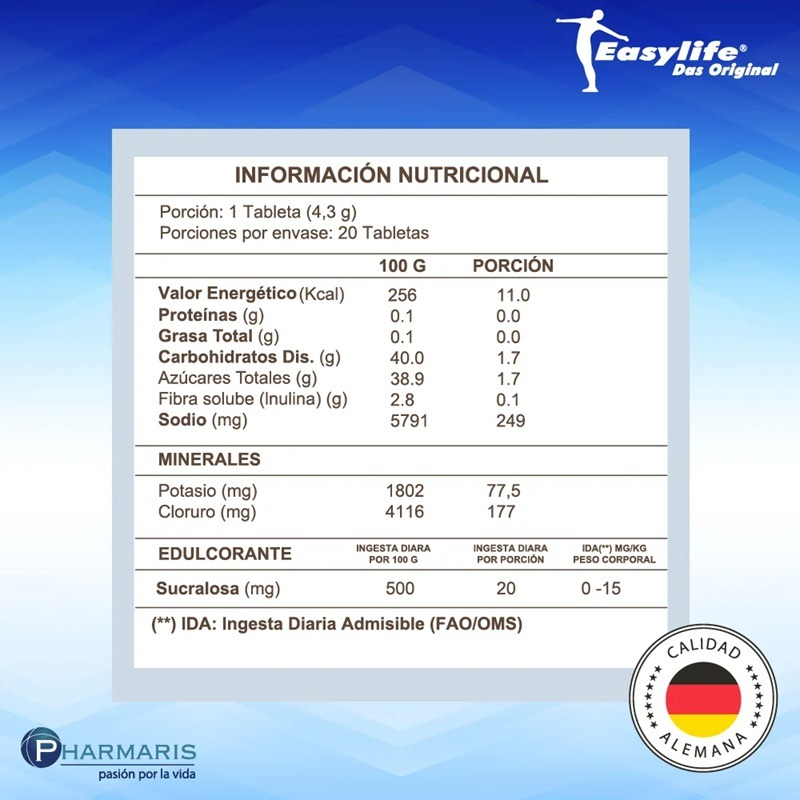 SHOE Sales de Hidratación Oral 10 Comprimidos Efervescentes Limón Easylife