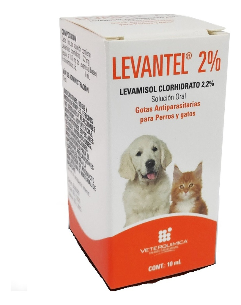 Levantel Gato/Perro Cachorro 2 % Solución Oral (6 gotas/kg) 10 mL Veterquimica