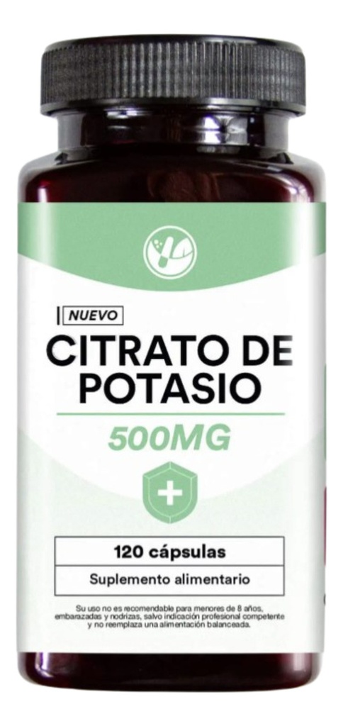Citrato de Potasio 500 mg 120 Cápsulas Natural Farm