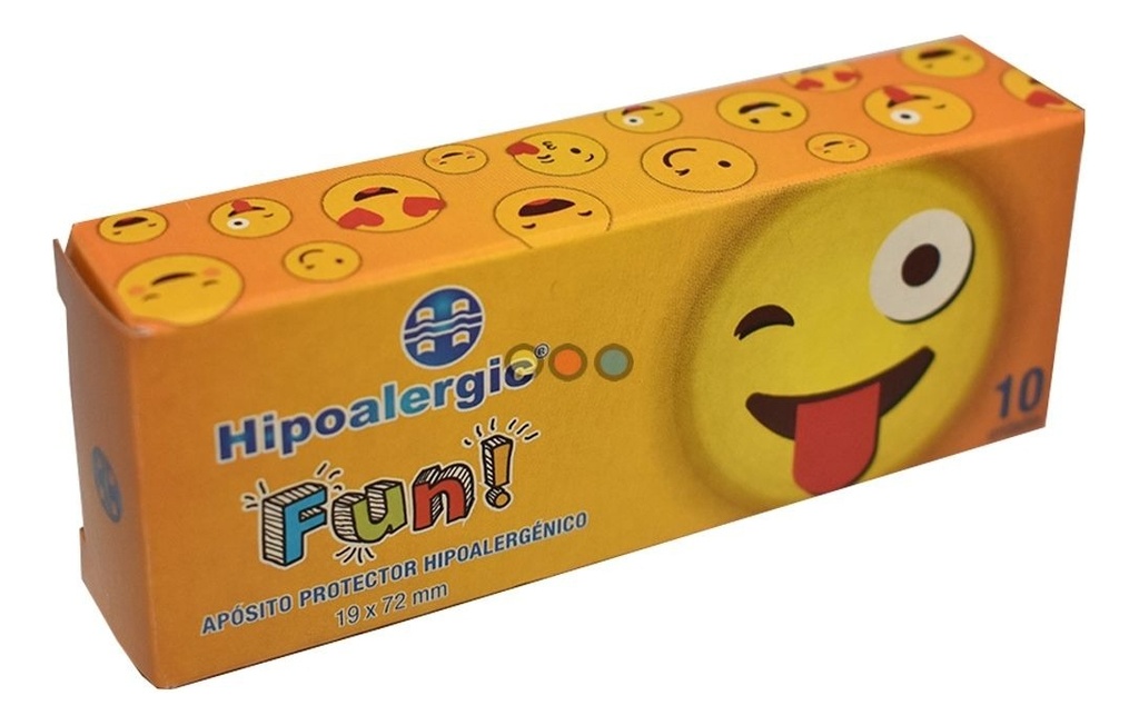 Parche Curita Fun! Infantil Emojis 10 Unidades Hipoalergic