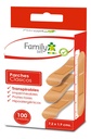 Family Set Parches Curita Clásicos 7,2 x 1,9 100 Unidades