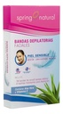 Spring Natural 16 Bandas Depilatorias Faciales + 2 Toallitas Hidratantes
