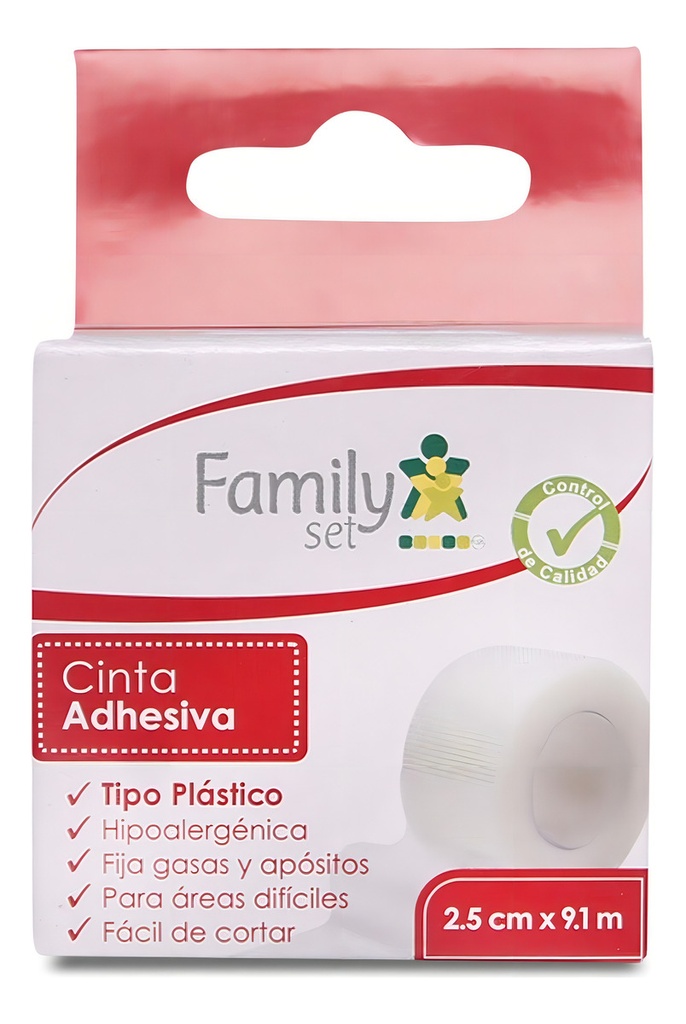 Family Set Cinta Adhesiva Tipo Plástico 2,5 cm x 9,1 m 