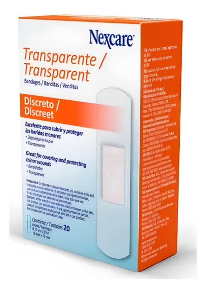 Nexcare Parche Curita Transparente 20 Unidades