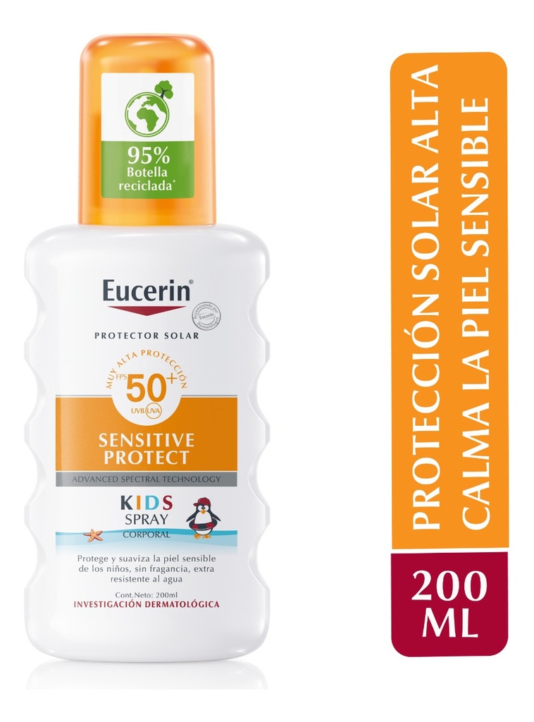 Eucerin Sun Kids Sensitive Protect Spray Bloqueador FPS 50+ 200 mL Beiersdorf