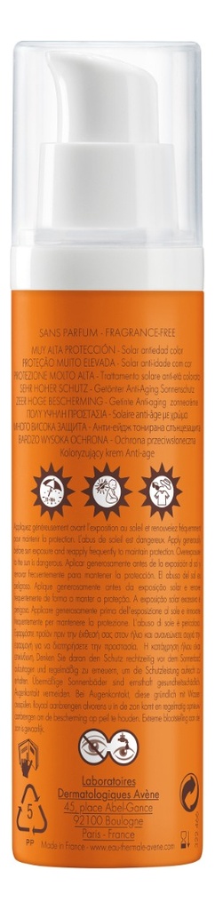 Avene Solar Anti Age FPS 50+ Bloqueador Antiarrugas con Color 50 mL Pierre Fabre