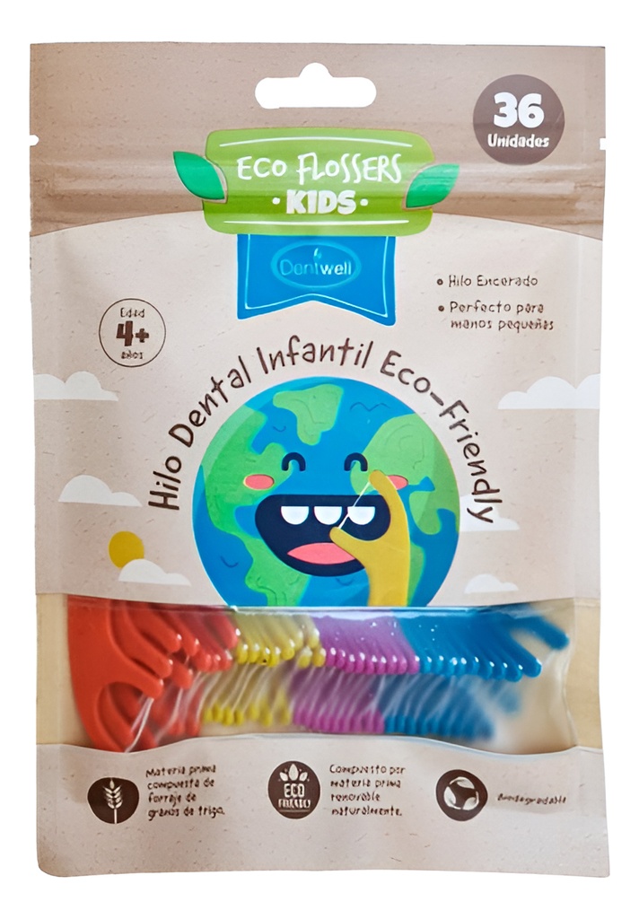 DentWell Hilo Dental Infantil con Aplicador Eco Flosser 36 Unidades La Prepié