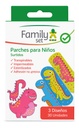 Family Set Parches Curita Infantil Diseño Montruos 30 Unidades