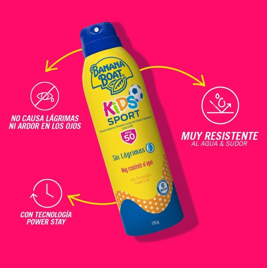 Banana Boat Kids Sport FPS 50 Bloqueador Spray 170 g