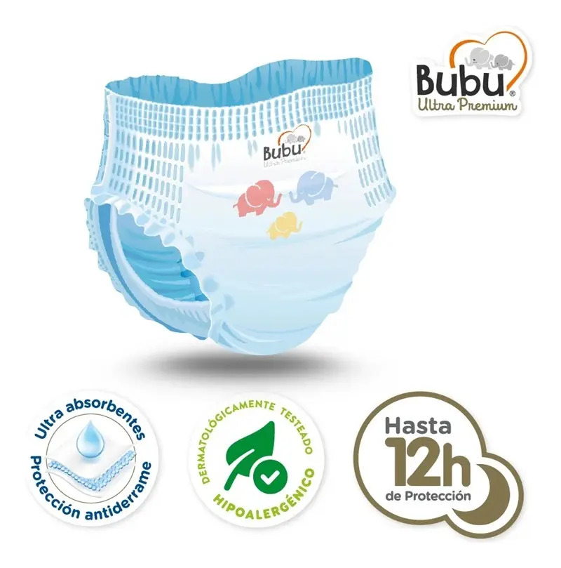 Bubu Ultra Premium Pants Talla XXG Más de 15 Kg 28 Pañales tipo Pants