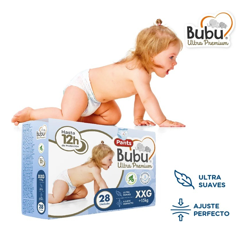Bubu Pants Ultra Premium Xxg 28 Pañales Tipo Pants +15kg