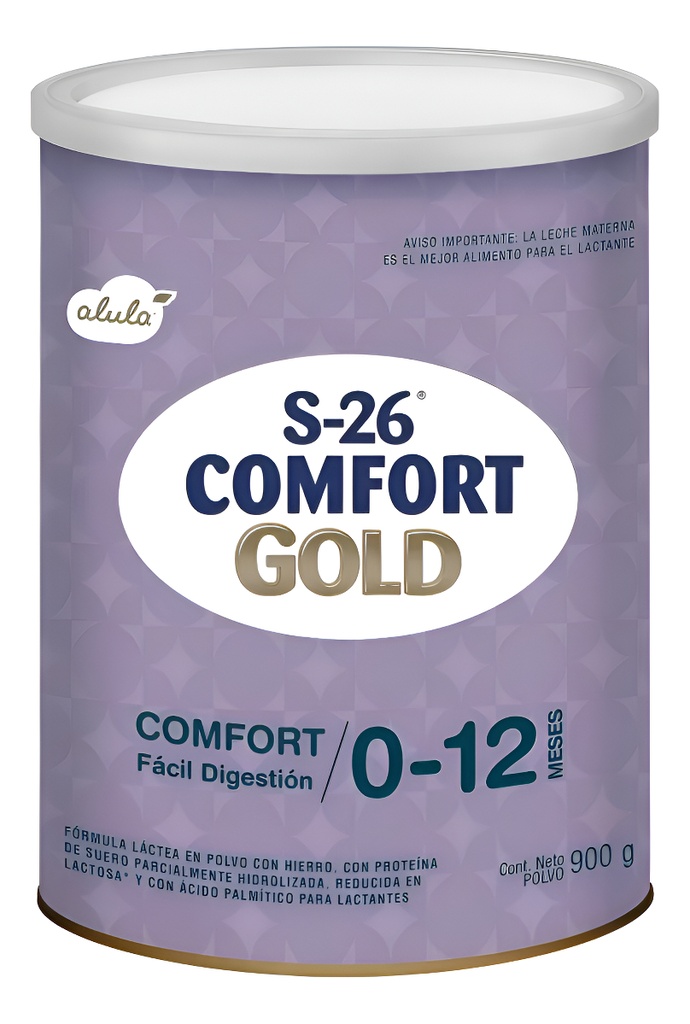 Alula Gold Comfort 1&2 900 g Fórmula Láctea Fácil Digestión Lactantes 0 a 12 Meses (ex S-26) Sanulac - Lactalis